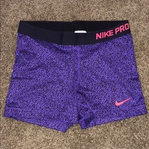 Purple / Black Nike Pros Spandex